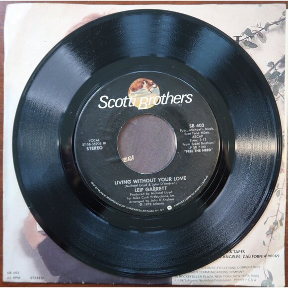Leif Garrett"I Was Made For Dancin'" & "Living Without Your Love" 1978 Scotti Br - Picture 5 of 6
